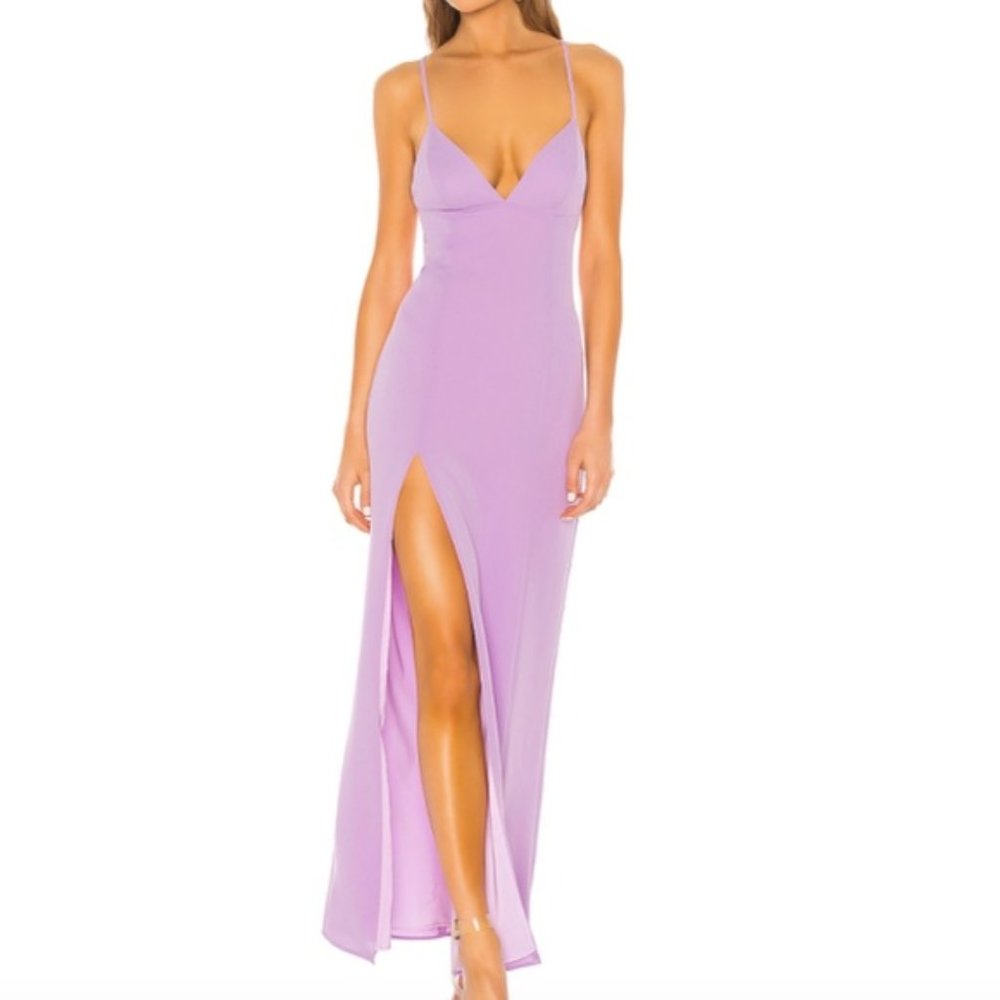 Lovers + Friends Julie Gown Maxi Dress in Lilac M